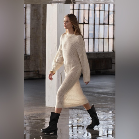 ZARA ALPACA BLEND KNIT DRESS STUNNING SIZE S. - Picture 4 of 9